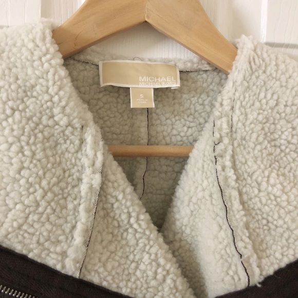 Michael Kors Women's Brown Zip Faux Leather Jacket - Picture 3 of 3